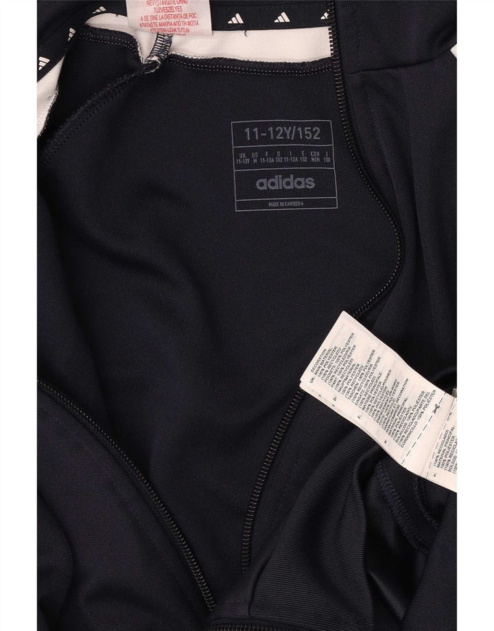 Adidas Boys αθλητική φόρμα Top Jacket 11-12 Years Navy Blue Polyester