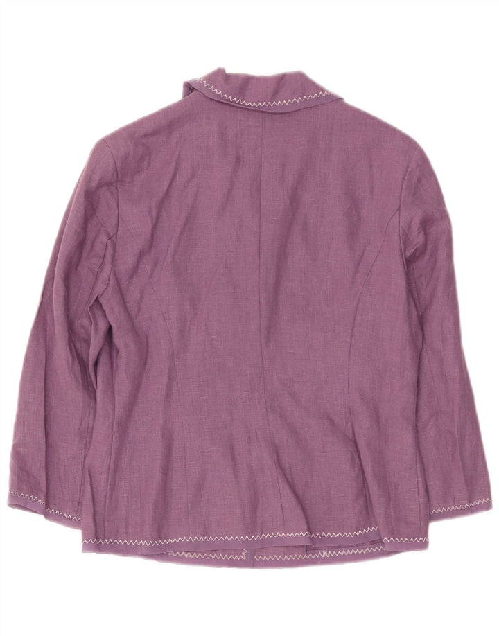 Laura Ashley Γυναικείο σακάκι με 3 κουμπιά σακάκι UK 8 Small Purple Len