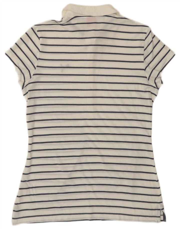 Γυναικείο μπλουζάκι πόλο PUMA UK 12 μεσαίο λευκό ριγέ