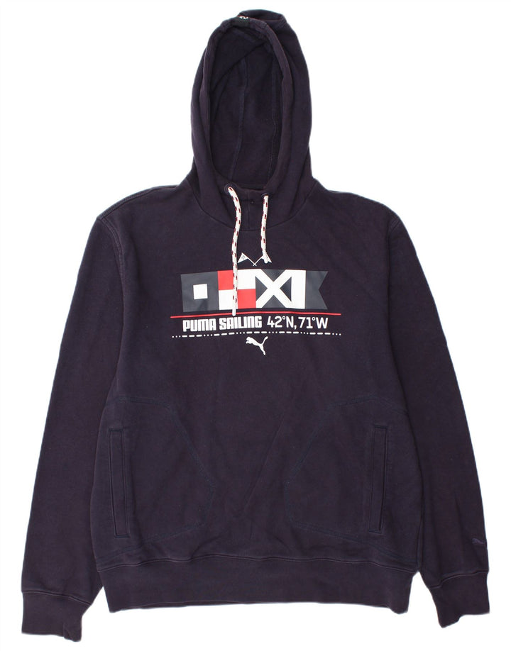 Ανδρικό γραφικό κουκούλα PUMA Jumper XL Purple