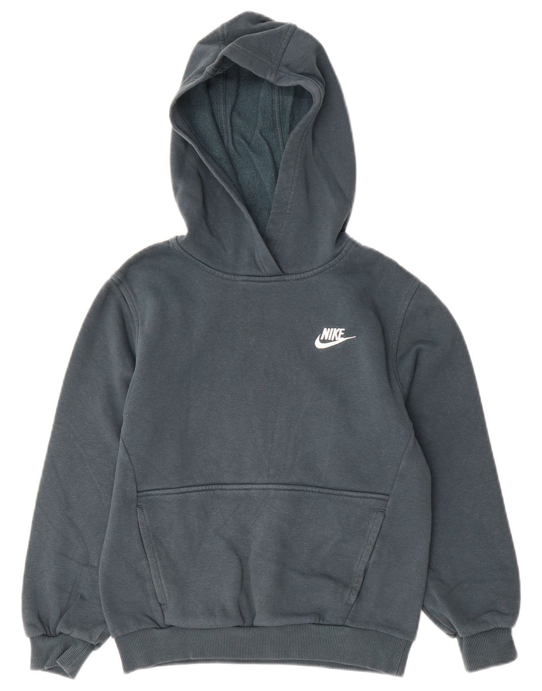 NIKE Boys Hoodie Jumper 10-11 ετών Μεσαίο πράσινο βαμβακερό