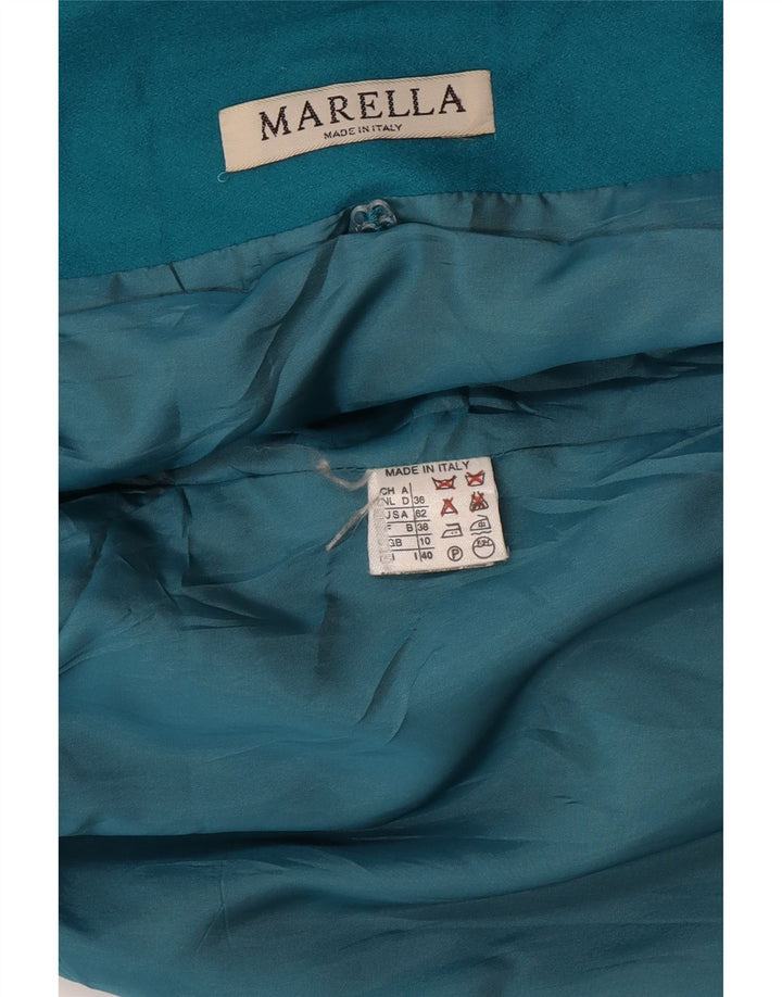 Marella Γυναικείο σακάκι blazer 2 κουμπιών UK 10 Small Turquoise Classic
