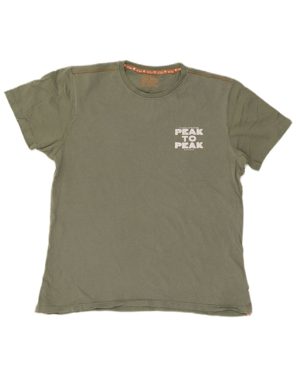Ανδρικό γραφικό T-Shirt Fat Face Top Μεσαίο πράσινο βαμβακερό