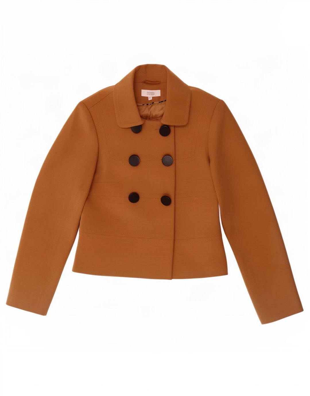 Marks & Spencer Γυναικείο σακάκι με διπλό στήθος UK 8 Small Beige