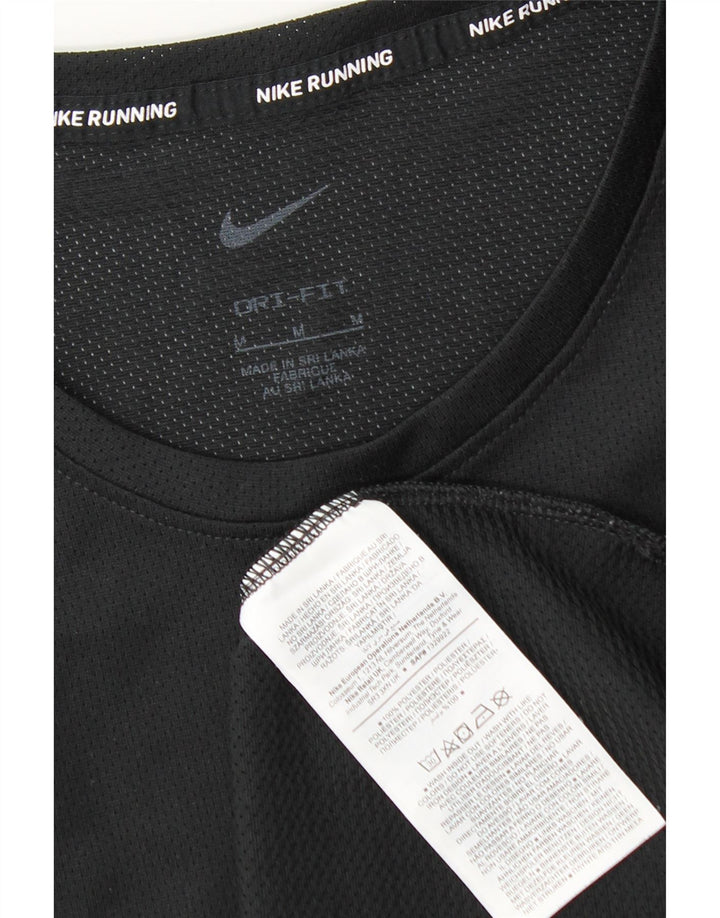 Ανδρικό T-Shirt Nike Dri Fit Top από μεσαίο μαύρο πολυεστέρα