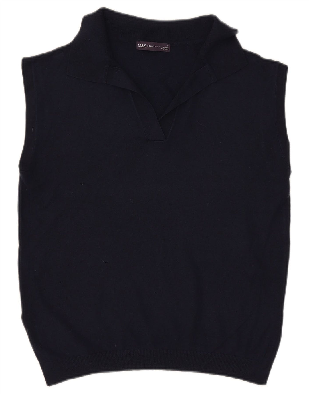 Marks & Spencer Γυναικείο γιλέκο Tank Top UK 10 Small Navy Blue Polyester
