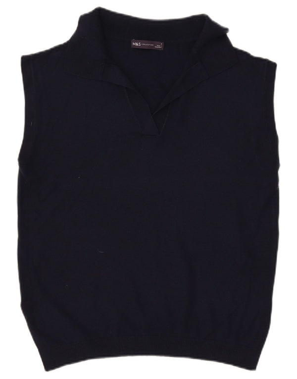 Marks & Spencer Γυναικείο γιλέκο Tank Top UK 10 Small Navy Blue Polyester