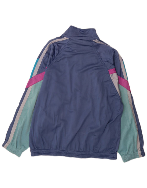 Diadora Mens Graphic Tracksuit Top Jacket Large Navy Blue Colourblock