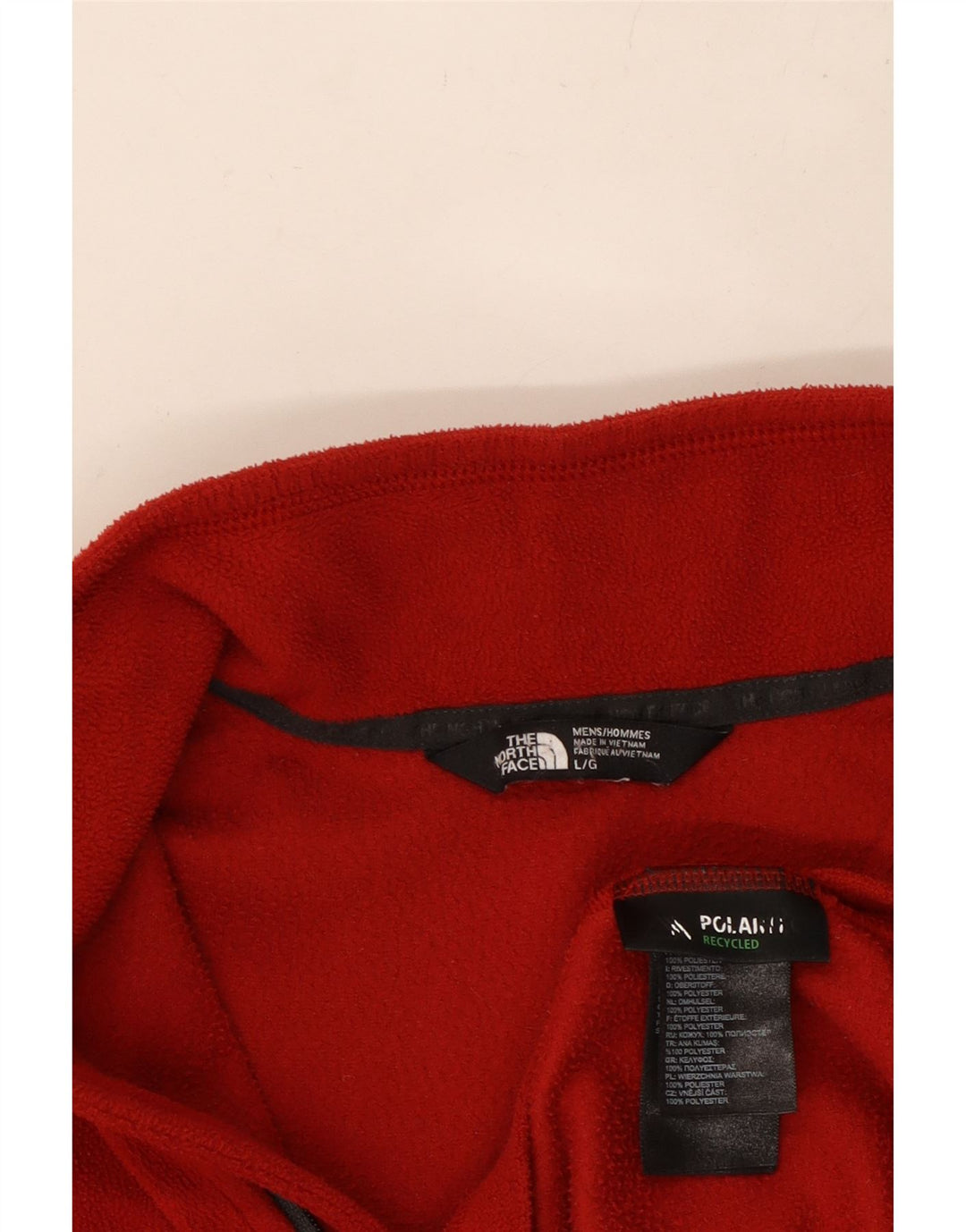 THE NORTH FACE Ανδρικό φερμουάρ Fleece Jumper Μεγάλο κόκκινο πολυεστέρα