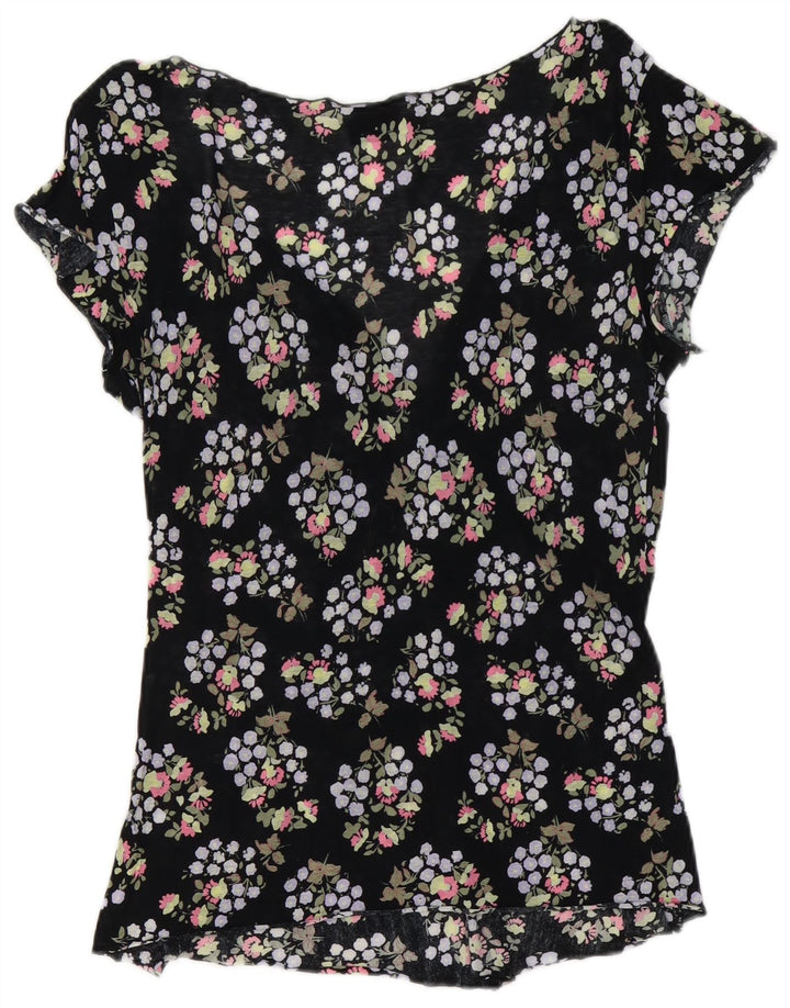 Max & Co. Γυναικεία Μπλούζα Τοπ UK 10 Small Black Floral