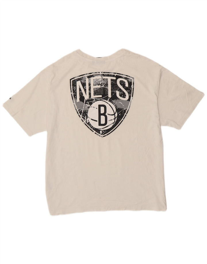 Γραφικό μπλουζάκι New Era Mens Brooklyn Nets Top Large White