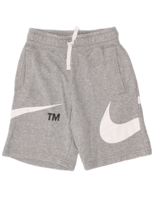 Γραφικό αθλητικό σορτς Nike Boys 8-9 ετών, βαμβακερό σε γκρι φλύκταινες