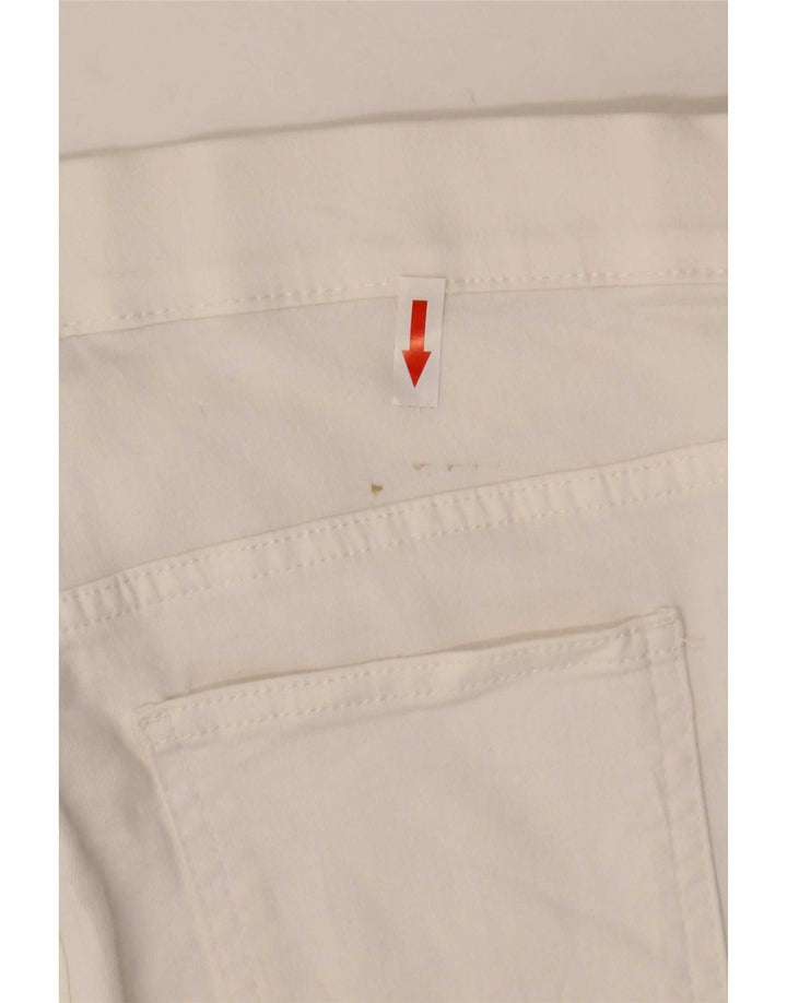 Marks & Spencer Γυναικεία Jegging Τζιν UK 12 Medium W32 L28 Λευκό βαμβακερό