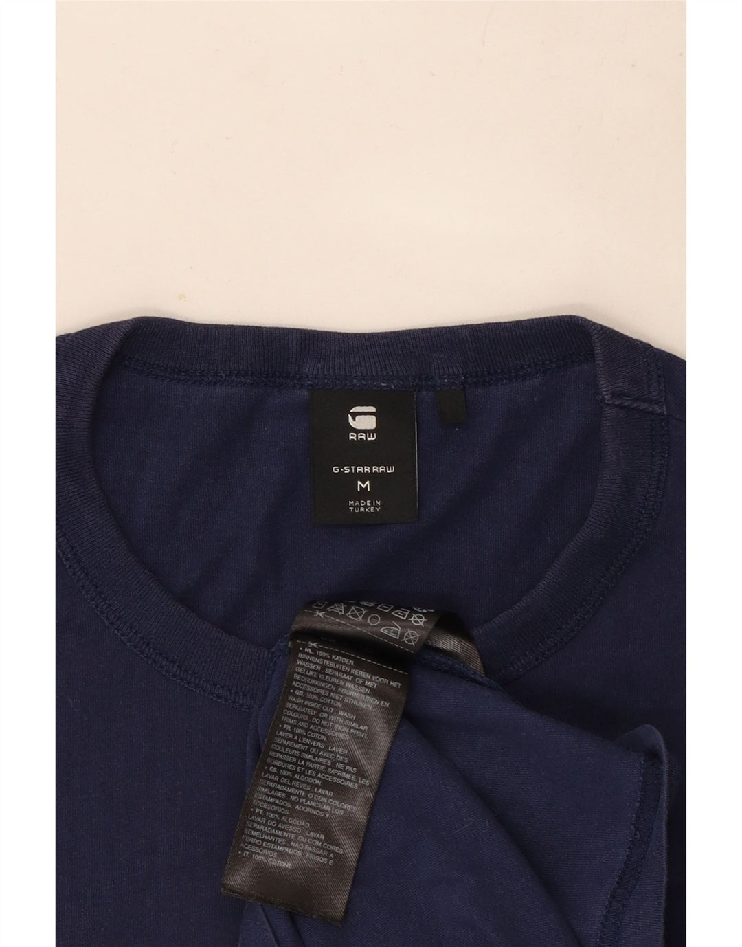 Ανδρικό γραφικό T-Shirt G-Star Top από μεσαίο μπλε ναυτικό βαμβακερό