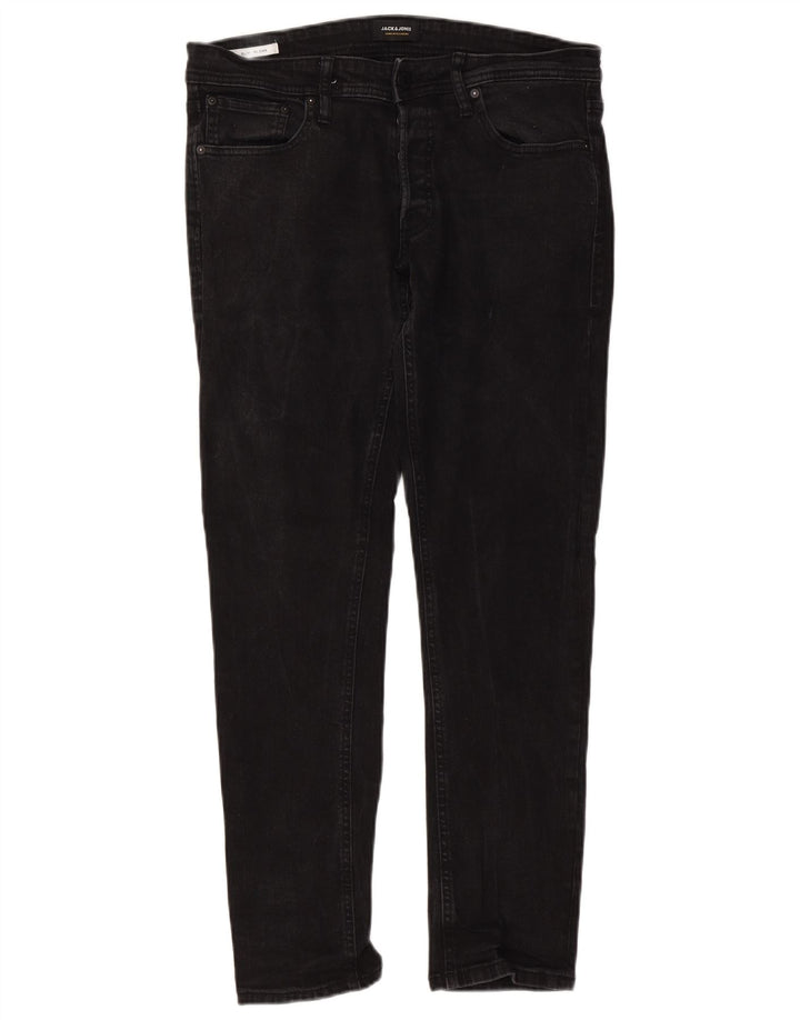 Jack & Jones Ανδρικό GLENN Slim Jeans W36 L32 Μαύρο βαμβακερό