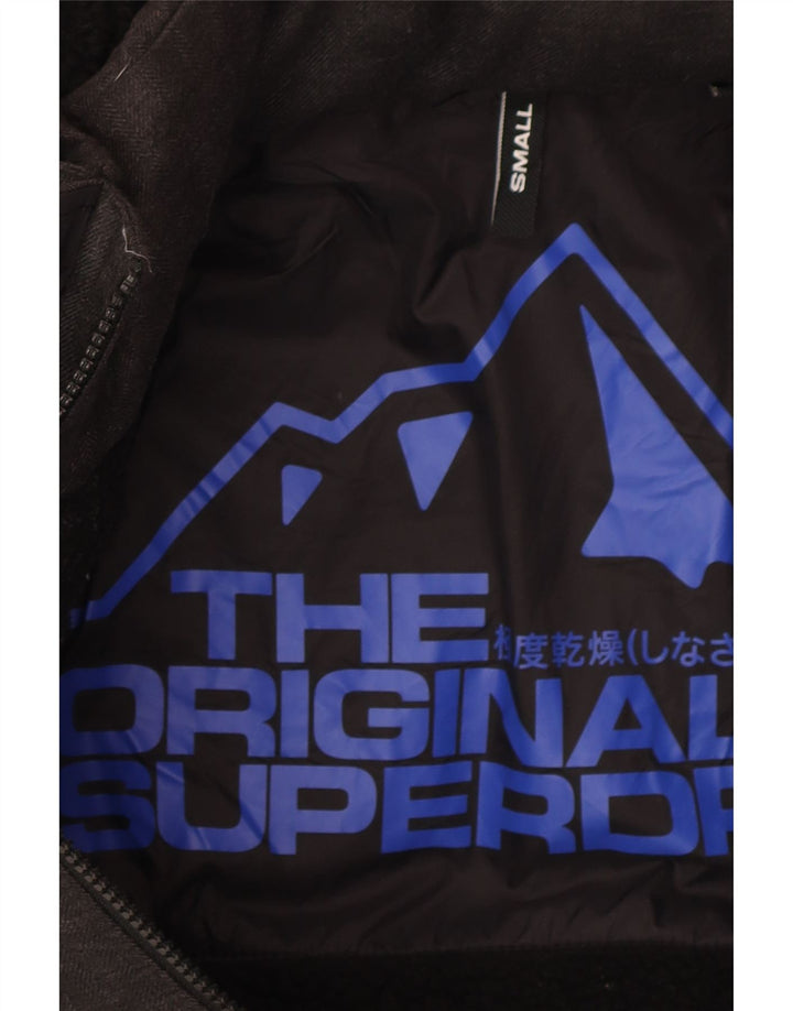 Superdry Ανδρικό μπουφάν με κουκούλα UK 36 Small Grey Polyester