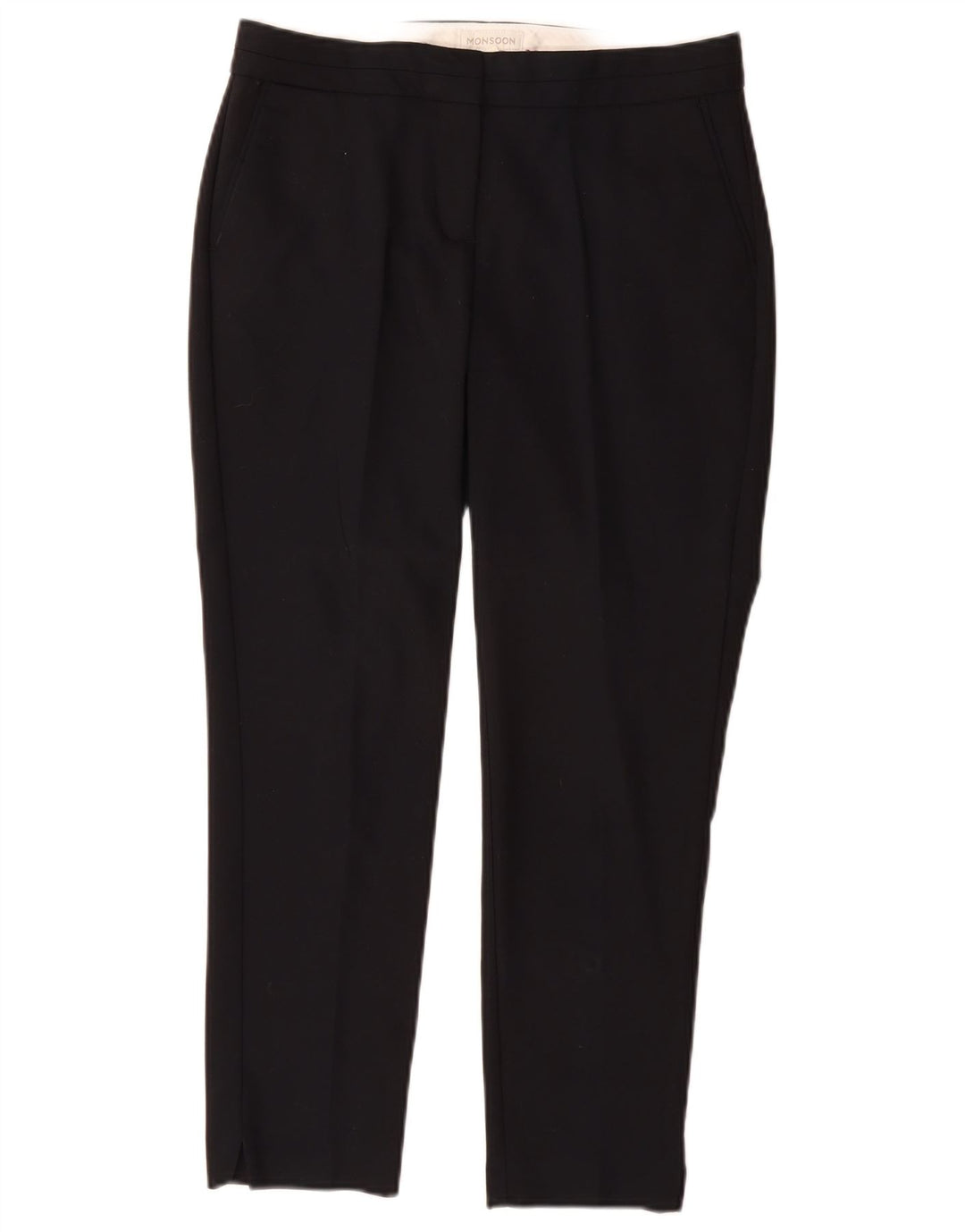 MONSOON Womens Slim Suit Trousers UK 8 Small W28 L25 Black Polyester