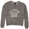 Superdry Γυναικεία γραφική φούτερ Jumper UK 10 Small Grey Flecked