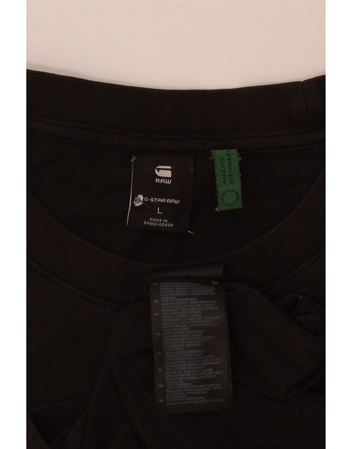 Ανδρικό T-Shirt G-Star Top μεγάλο μαύρο βαμβακερό