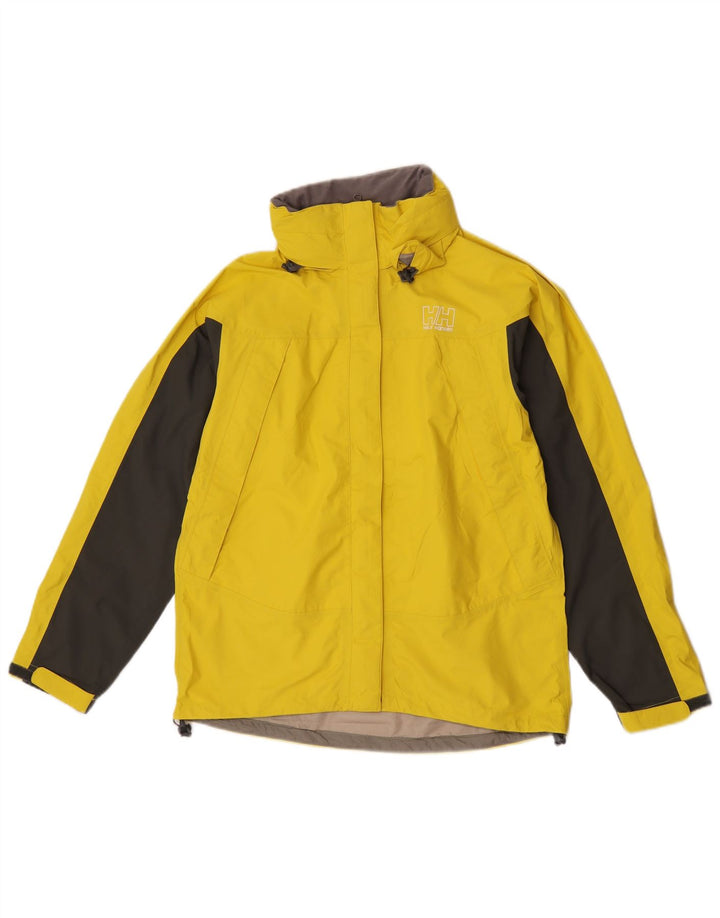 Γυναικείο μπουφάν βροχής με κουκούλα Helly Hansen UK 16 Large Yellow Colourblock