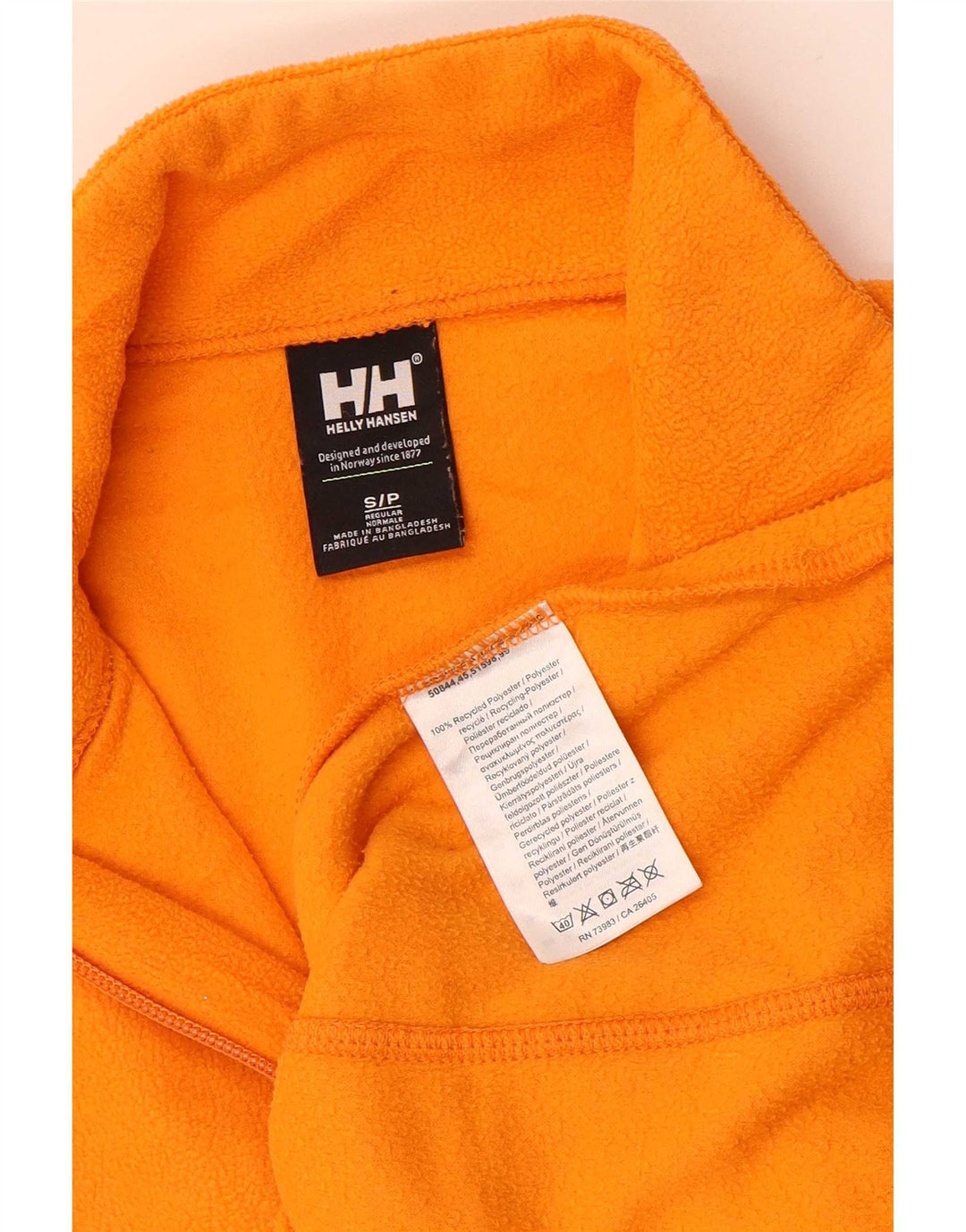 Helly Hansen Ανδρικό φερμουάρ Fleece Jumper Μικρός πορτοκαλί πολυεστέρας