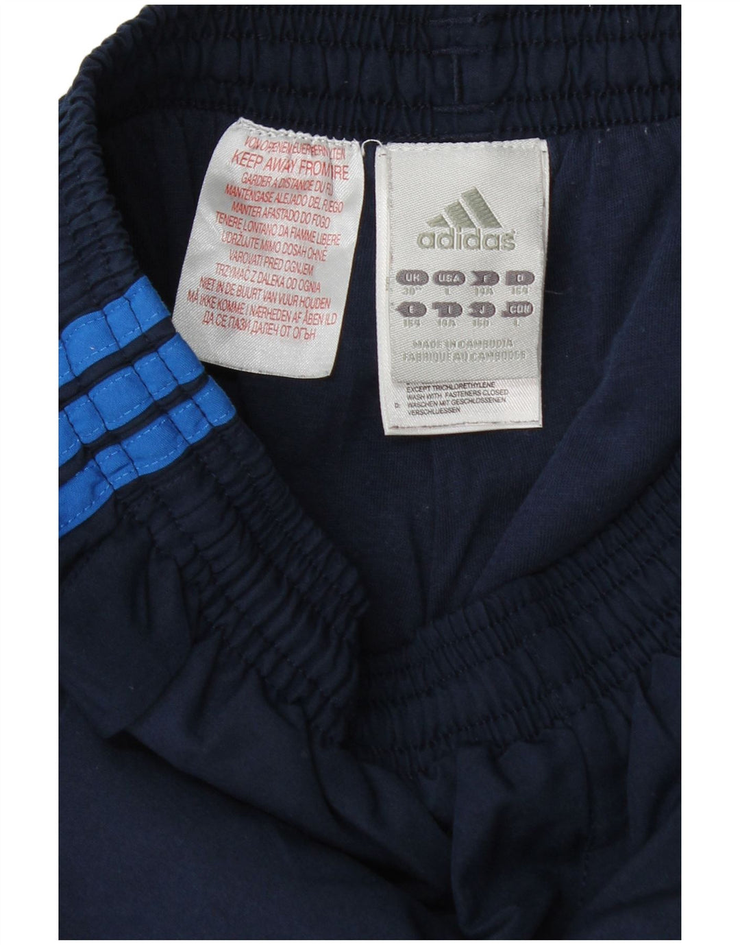 Παντελόνι αθλητικής φόρμας Adidas Boys 13-14 ετών Navy Blue Colorblock Polyester
