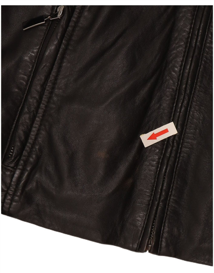 Esprit Γυναικείο Δερμάτινο Μπουφάν UK 14 Large Μαύρο Δερμάτινο