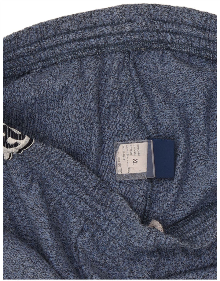 Ανδρικό γραφικό αθλητικό σορτς ASICS XL, βαμβακερό σε μπλε φλύκταινες