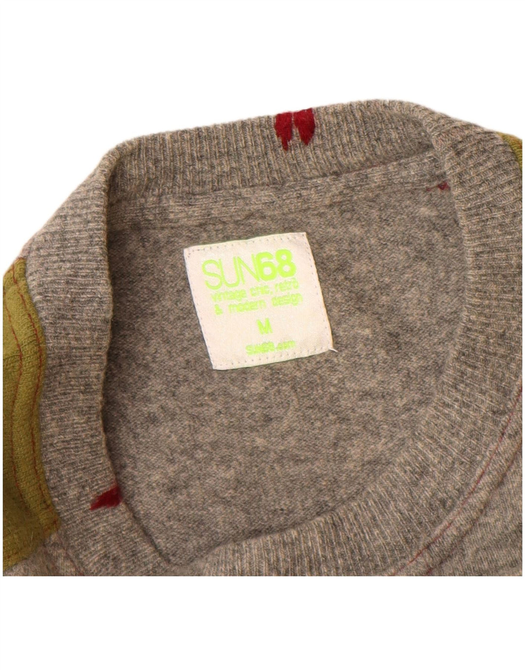 Sun68 Γυναικείο πουλόβερ με λαιμόκαυστο UK 14 Medium Grey Colourblock