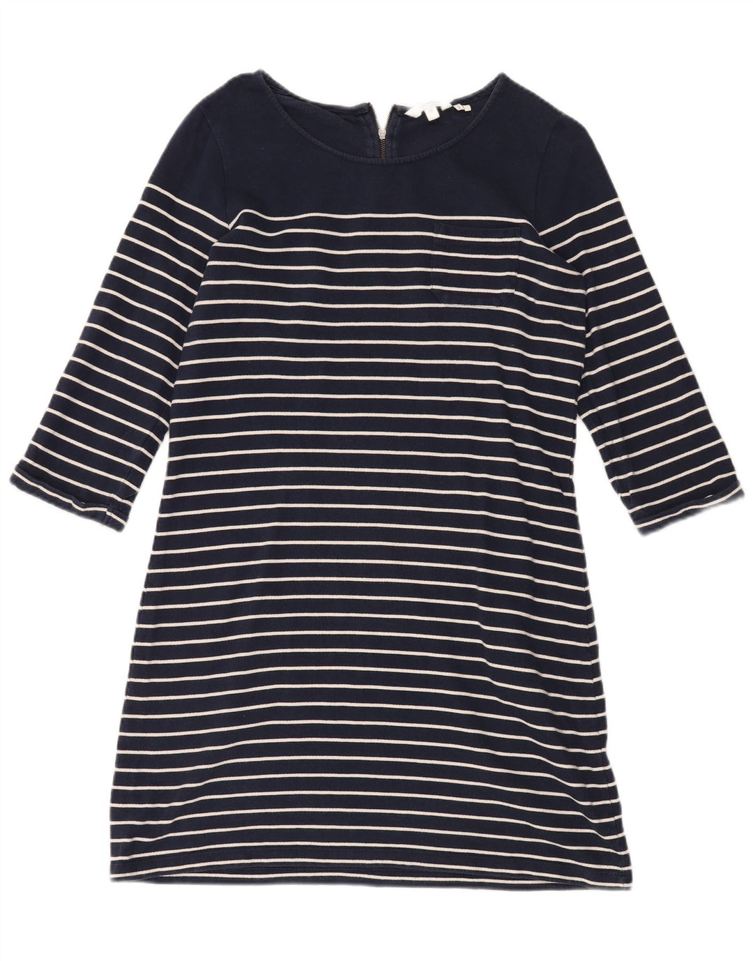 FAT FACE Γυναικείο φόρεμα 3/4 με μανίκια A-Line UK 10 Small Navy Blue ριγέ