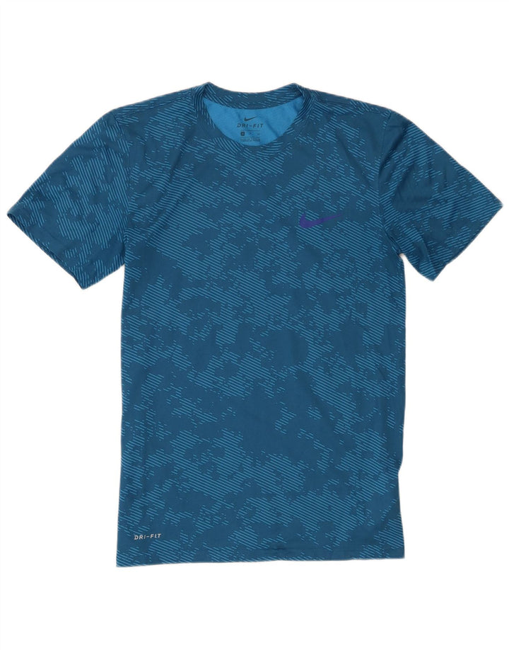 Ανδρικό μπλουζάκι Nike Dri Fit Μπλουζάκι από μικρό μπλε πολυεστέρα παραλλαγής