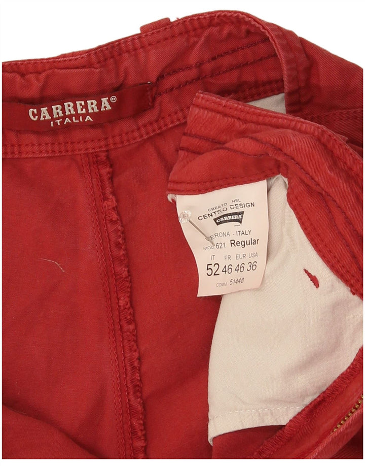 Carrera Ανδρικό Σορτς Chino IT 52 XL W36 Κόκκινο βαμβακερό