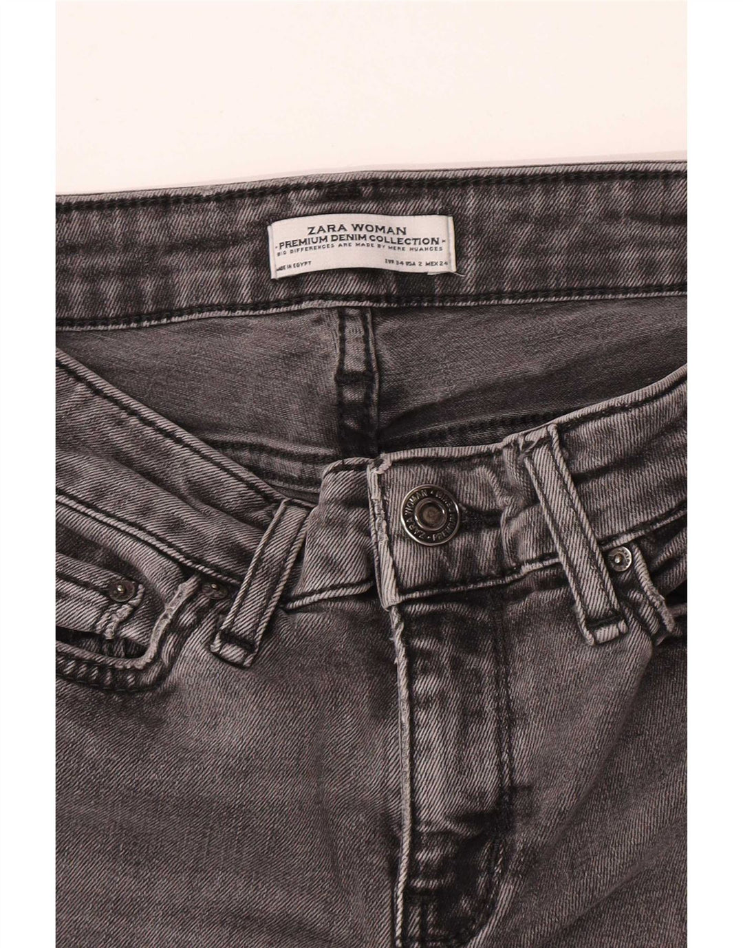 Zara Γυναικείο Τζιν EU 34 2XS W24 L33 Γκρι