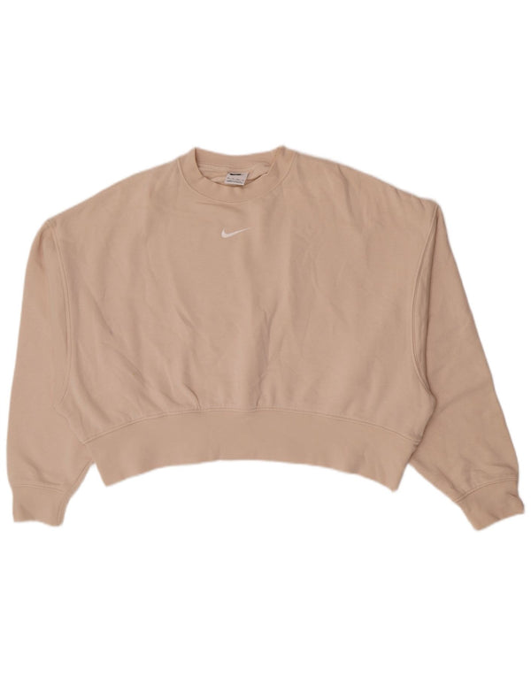 Γυναικείο φούτερ Nike Oversized Jumper UK 6 XS Μπεζ βαμβακερό