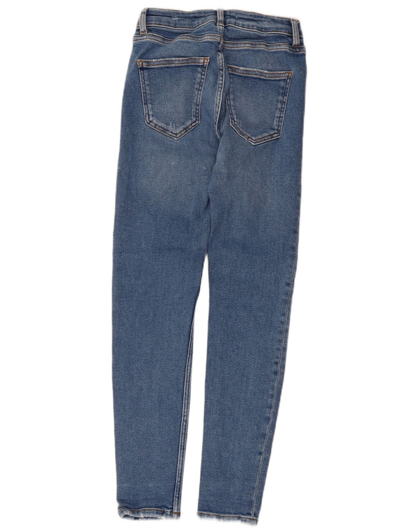 Zara Womens Distressed Skinny Jeans EU 36 XS W26 L27 Blue
