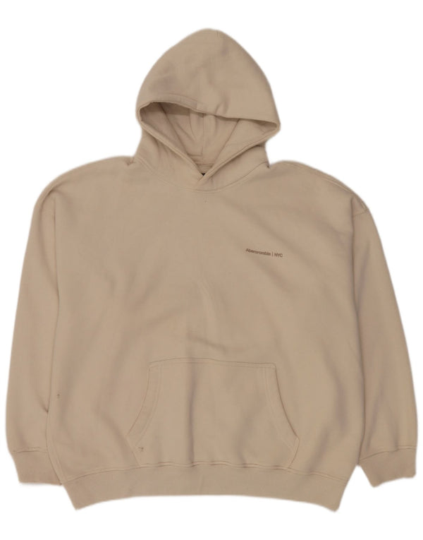 Abercrombie & Fitch Ανδρικά Hoodie Jumper XL Beige Cotton