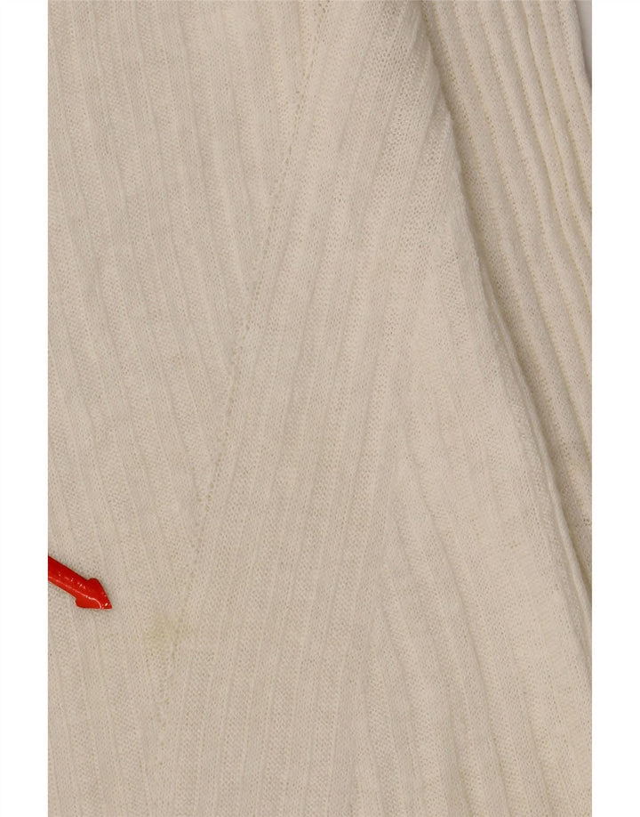 Massimo Dutti Γυναικεία ζακέτα πουλόβερ UK 10 Small White Len