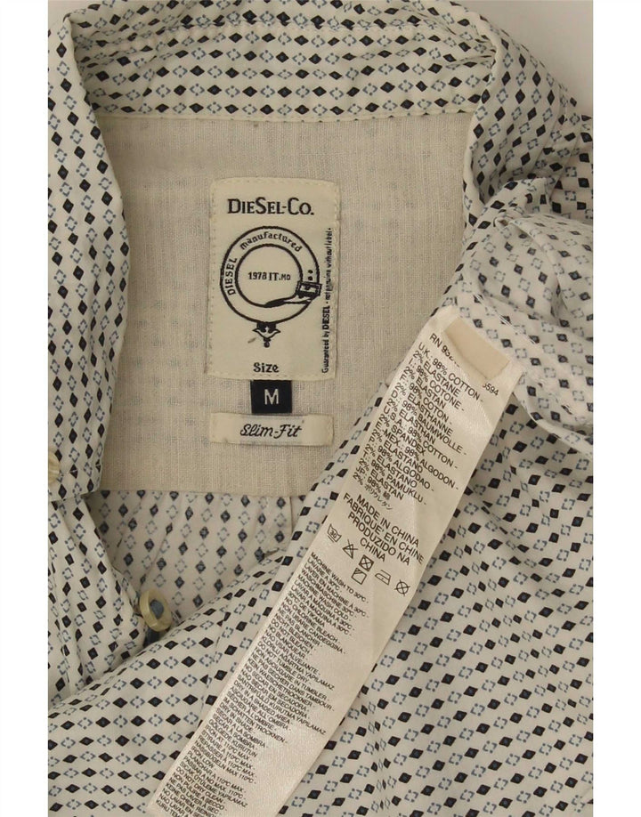 Ανδρικό πουκάμισο Diesel Slim Fit Medium White Argyle/Diamond Cotton