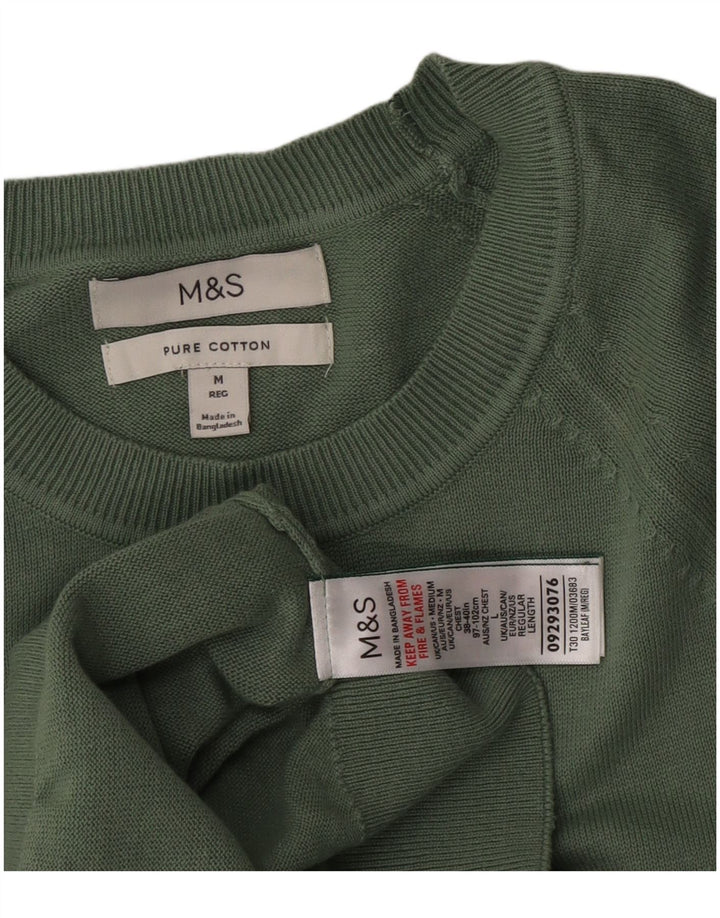 Marks & Spencer Ανδρικό πουλόβερ με λαιμόκοψη, μεσαίο βαμβακερό