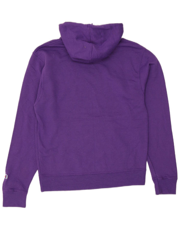 Champion Mens Hoodie Jumper Μικρό Μωβ Βαμβακερό