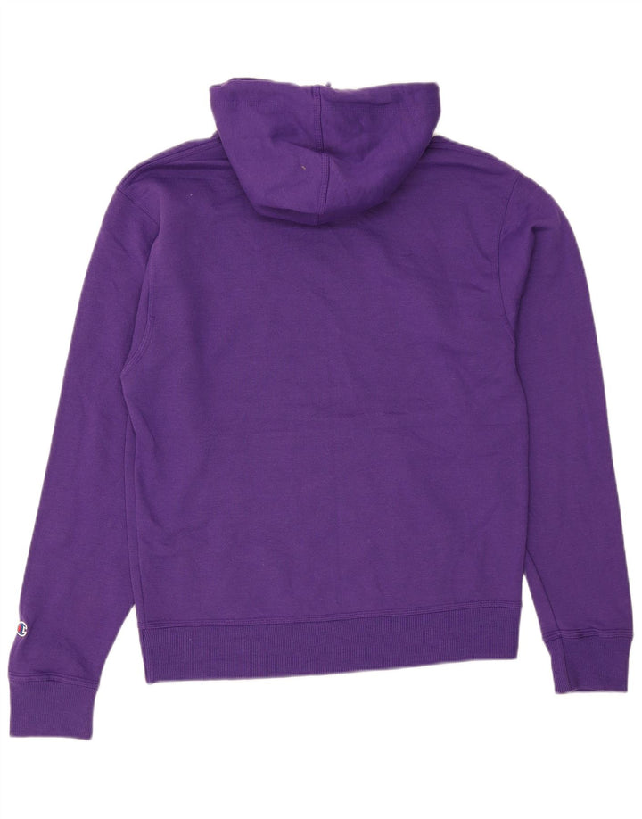 Champion Mens Hoodie Jumper Μικρό Μωβ Βαμβακερό
