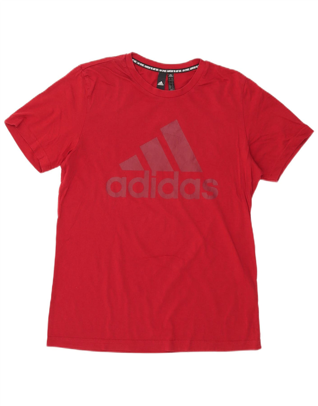 Ανδρικό γραφικό T-Shirt ADIDAS Top Μεσαίο κόκκινο βαμβακερό