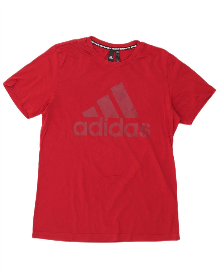 Ανδρικό γραφικό T-Shirt ADIDAS Top Μεσαίο κόκκινο βαμβακερό