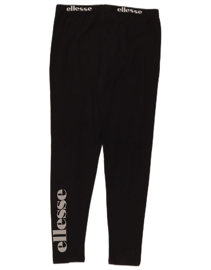 ELLESSE Γυναικείο Γραφικό Κολάν UK 12 Μεσαίο Μαύρο Βαμβακερό