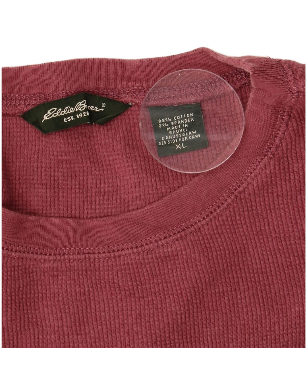 EDDIE BAUER Ανδρικό T-Shirt Top XL Βουργουνδί Βαμβακερό