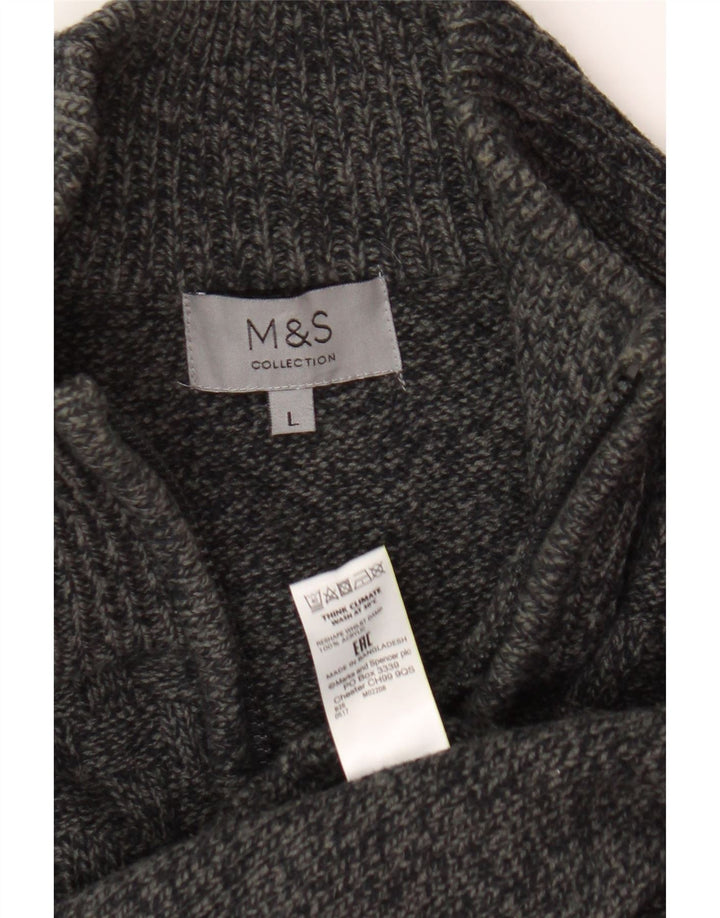 Ανδρικό πουλόβερ ζακέτα Marks & Spencer Μεγάλο Γκρι Ακρυλικό
