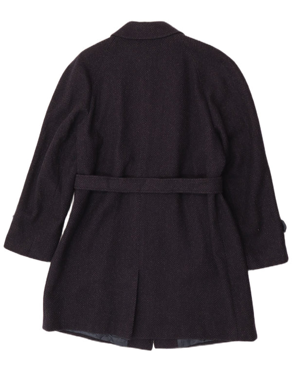 Vintage Ανδρικό Πανωφόρι IT 52 XL Navy Blue ψαροκόκκαλο παρθένο μαλλί
