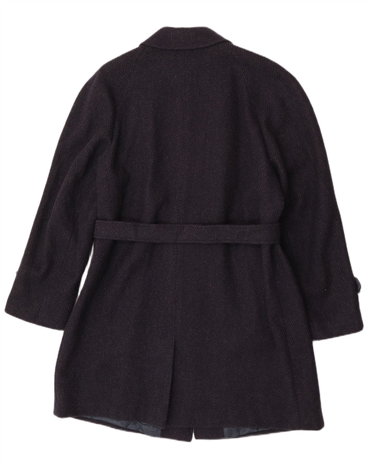 Vintage Ανδρικό Πανωφόρι IT 52 XL Navy Blue ψαροκόκκαλο παρθένο μαλλί