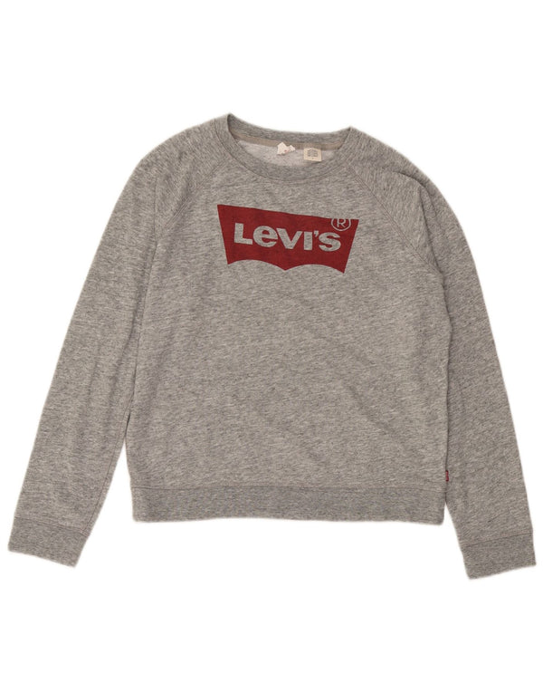 Γυναικείο γραφικό φούτερ Levi's Jumper UK 14 Medium Grey Flecked