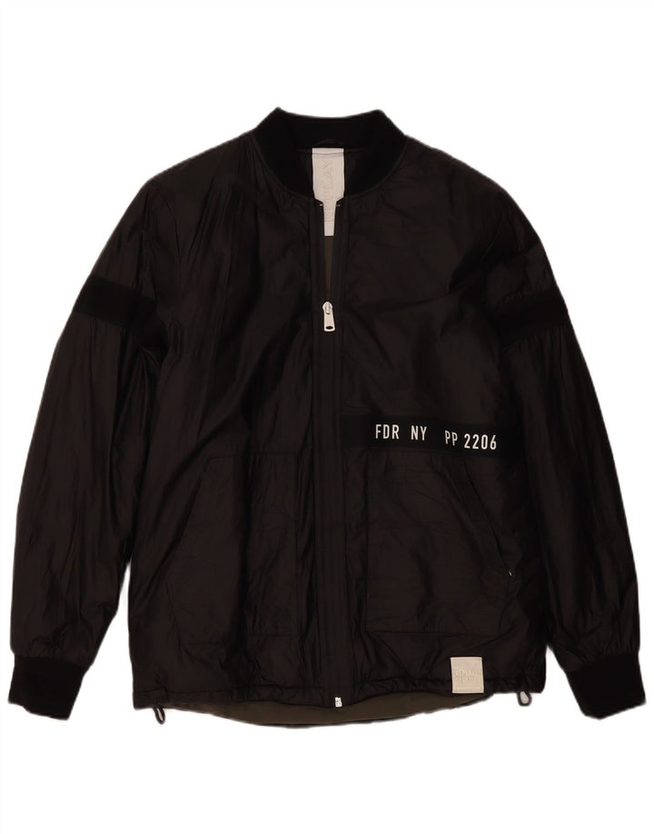 Ανδρικό τζάκετ αντιανεμικό γραφικό Replay UK 42 XL Μαύρο Πολυαιθυλένιο